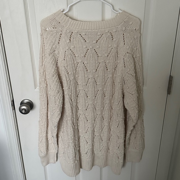 NWT Francesca’s Collection - Cream Elodie Cable Knit Pullover Sweater - Picture 4 of 4